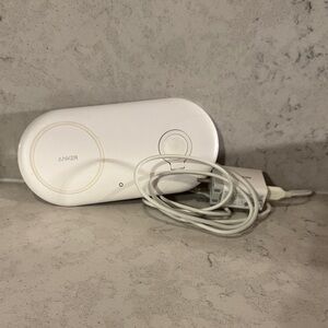 3/$30! 🛍️ Anker White Dual Magnetic Wireless Charging Pad with Cable